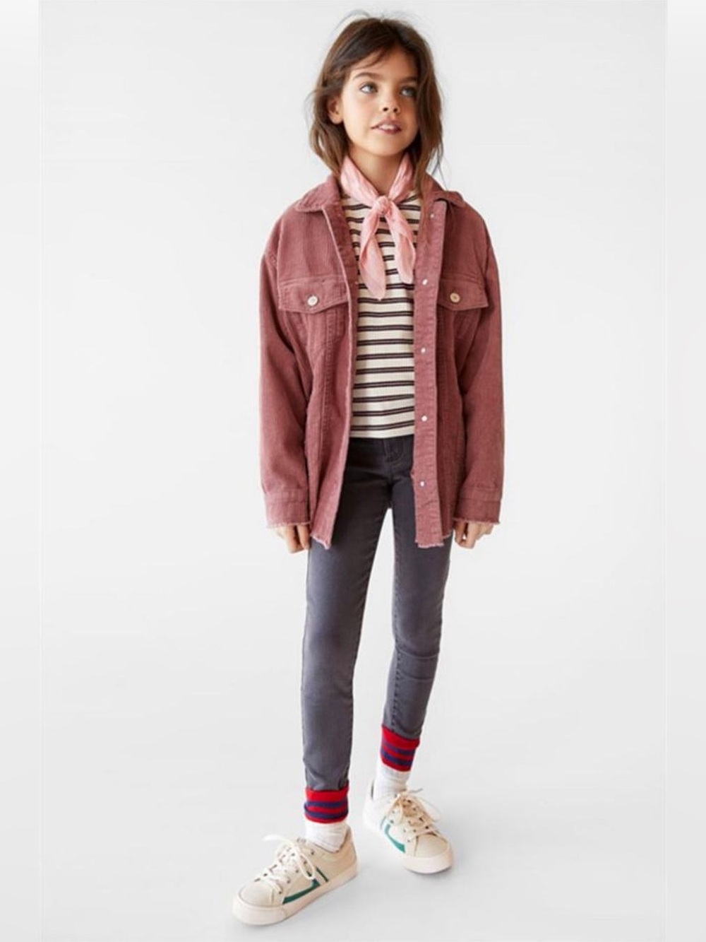 Zara Corduroy jacket with frayed trim